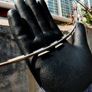 Sarung Tangan CHUANGYING Heavy Duty <span class=keywords><strong>Kevlar</strong></span> Nitrile Level 5 Anti Potong Rajutan Katun untuk Dapur Sampel Gratis Bersertifikat EN388 - Product Image 6