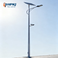 Farolas LED de 50W, 80W, 100W, Paneles Solares y Luminarias Combinados en un Solo Producto, Farolas Solares de Ahorro de Energía
