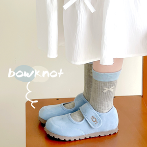 Calcetines de Algodón Peinado Sin Costuras Clase A para Niñas, Calcetines <span class=keywords><strong>Dulces</strong></span> de Doble Hilo hasta la Pantorrilla para Otoño, Invierno y Primavera - Product Image 4