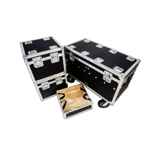 Aluminum Carrying Cable Trunk Mini Size Core Trunks ATA Case with Wheels