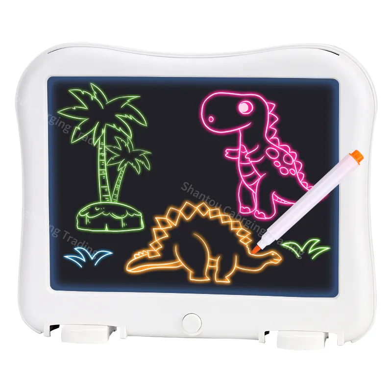 Zhorya Drawing Toys Children 3D Magic Luminous Drawing Boards Pad Painting Board For Kids