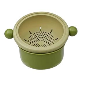 Nueva Cesta de Drenaje de Doble Capa con Alto Valor Estético, Cesta de Limpieza 2 en 1 para Frutas y Verduras - Product Image 1