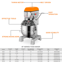Machine commerciale de cuisine, mélangeur de pâte, alimentation industrielle, mélangeur de boulangerie, en acier inoxydable, Machine de fabrication de gâteaux, de pain