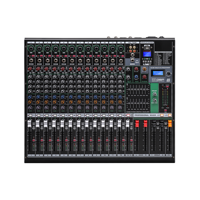 Console de mixage audio professionnelle FX 14 canaux avec 99 effets DSP, cartes son, mixeurs, contrôleur DJ/console de mixage audio pour spectacle sur scène