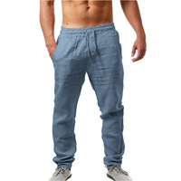 En vrac Pas Cher Hommes Sarouel Style Hip-Hop À Séchage Rapide Cordon Long Pantalon Casual D'été Respirant Coton Lin Pantalon De Sport