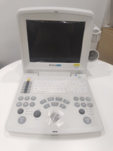 Sistema de Ultrasonido Portátil Veterinario Edan DUS 60 VET en Blanco y Negro con Doppler PW para Clínica Veterinaria - Product Image 2