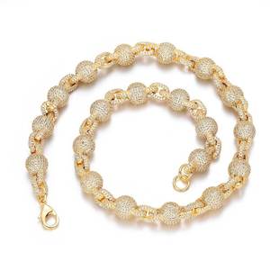 สร้อยคอเงินแท้ 925 ประดับมอสซาไนต์ทรงลูกปัด ดีไซน์ฮิปฮอป ประดับเพชร VVS ระยิบระยับ สำหรับผู้ชาย ผู้หญิง และทุกเพศ เป็นของขวัญ - Product Image 5