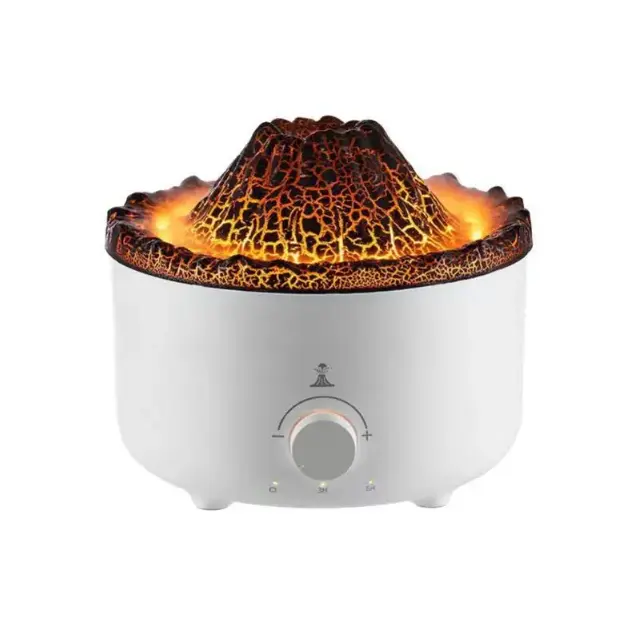 Portable Electric Humidifier Cold Air Mist Jelly Fish Flame Effect Diffuser Volcano Aroma Machine Mini Essential Oil Diffuser