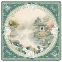 Tapis de table Mahjong élégant Crane Magnolia Heron, pour poker américain, antidérapant, en caoutchouc, écologique, design moderne et luxueux