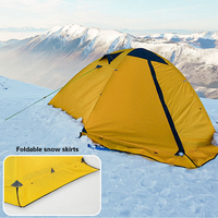 Tente de camping Wildrex Outdoor pour 4 personnes, quatre saisons, imperméable, chaude, avec poteaux en aluminium, double toit, 4,2 kg