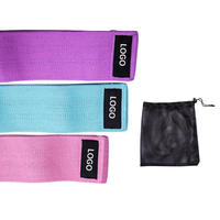 Bandes de résistance pour les hanches en latex et tissu Rizhao Fitness Sport - Ensemble d'entraînement pour les fessiers et les muscles du bas du dos pour femmes (force légère/moyenne/lourde)