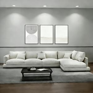 Moderno <span class=keywords><strong>Divano</strong></span> Componibile di Lusso Bianco Profondo a 7 Posti con Bracciolo Destro/Sinistro Set di Divani Angolari Grandi Arredamento Modulare Convertibile per Soggiorno - Product Image 2