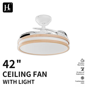 Ventiladores de Techo con Aspas Retráctiles de Madera con Luces LED, Iluminación Decorativa Moderna, Nuevas Aspas de Madera con Control Remoto Invisible - Product Image 3