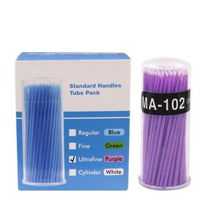 Hisopos de algodón nano morados, 100 unidades, para desmaquillar, limpiar delineador de ojos, para rostro y ojos - Product Image 3