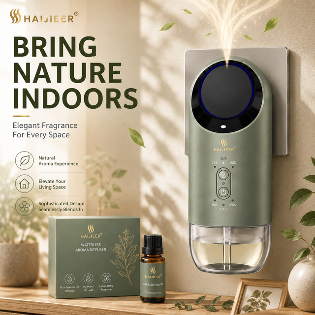 Smart Electric App-Controlled Waterless Aroma Diffuser 120ml Plastic Essential Oil Fragrance Machine Wall Plug for Household Use
