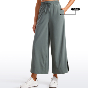 Ventas calientes al por mayor Super suave mano reciclada 4-Way estiramiento <span class=keywords><strong>Pantalones</strong></span> deportivos entrenamiento <span class=keywords><strong>pantalones</strong></span> sueltos mujeres correr <span class=keywords><strong>pantalones</strong></span> acampanados - Product Image 2