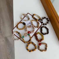 Handgemachter Perlen ring für Frauen Neuer hand gefertigter Modeschmuck aus Naturstein und Holz im Retro-Stil im chinesischen Stil