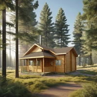 Villa préfabriquée de luxe OUYA Logo Home OY-189, neuve, de haute qualité, en bois, avec toit imperméable, design moderne pour