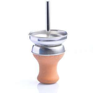 Cazoleta de Cerámica para Narguile, de Arcilla Roja Natural, con Orificio Mediano, Estilo Árabe, Tamaño Grande - Product Image 6