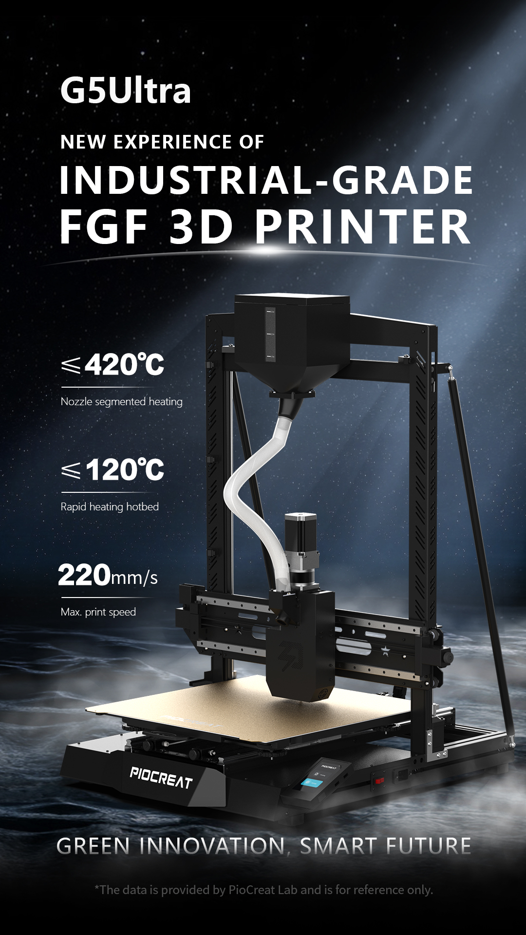 Piocreat G5Ultra高速3Dプリンター、工業部品、金型、人体模型