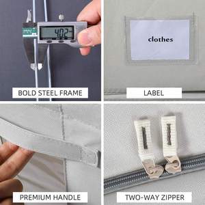 Household Waterproof Fabric Clothes Storage Boxes with Clear Window Supplier Large Capacity Clothes Storage <b>Bins</b> - Product Image 6