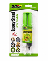 DERFOE Epoxy Steel, adhésif époxy à forte adhérence pour métal, plastique, verre et céramique, applications industrielles