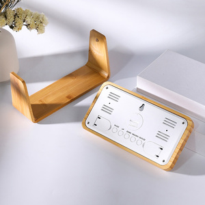 Thời trang kỹ thuật số Đồng hồ báo thức với nhiệt độ và độ ẩm LCD hiển thị bằng gỗ kỹ thuật số bàn bảng đồng hồ reloj - Product Image 4