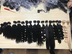 באיכות גבוהה ברזילאי גלם שיער סגירת שיער טבעי Weave חבילות פרונטאלית עמוק גל שיער טבעי חבילות עם סגירה - Product Image 3