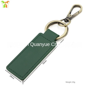 Llavero de Coche Portátil de Cuero PU Rectangular Estilo Americano, Venta Caliente, con Grabado Láser, Anillos para Llaves - Product Image 5