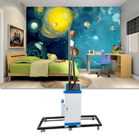 Nueva máquina de impresión de pared 3D automática, cabezal XP600 de secado rápido para papel cerámico, Metal, vidrio, madera, decoración de pared, 1 año de garantía de tinta UV