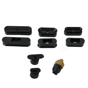 HOFUJNG Ventosa de vacío de goma de silicona ovalada larga de 5x8 con doble orificio, blanca/negra, para máquina de envasado de bolsas abiertas - Product Image 1