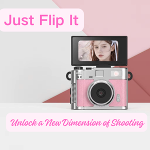 กล้องจิ๋ว S169 แบบจี้ห้อยคอ หน้าจอพลิกได้ ดีไซน์ทันสมัย ฟิลเตอร์หลากหลาย พร้อมแฟลช ตัวเลือกสีสันสวยงาม สร้อยคอแฟชั่น สายดาต้าแบบประหยัดพลังงาน - Product Image 2