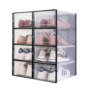 Shoe Organizer Stapelbare Schuh regale für Schränke und Eingangs bereich Schuhs chrank 6 Faltbare Würfel vorrats behälter für Herren Damen