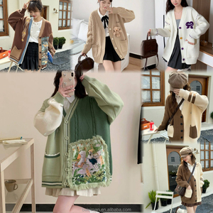 Cárdigan Largo de Punto para Mujer con Bolsillos, Estilo Casual, Holgado, Suave, de Algodón, Ligero y Delgado - Product Image 5