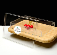 Boîte cadeau de luxe jetable en plastique PS transparent de qualité alimentaire, recyclable, personnalisée, grande taille, pour tiramisu, salade, sandwich
