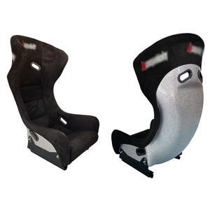 Asiento de Carreras <span class=keywords><strong>F1</strong></span> Personalizado con Estructura de Fibra de Vidrio y Respaldo de Concha de Langosta Plateada - Product Image 1