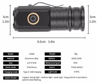 Lampe de travail magnétique compacte super lumineuse, lampe torche LED rechargeable de poche pour l'exploration, la survie et la réparation