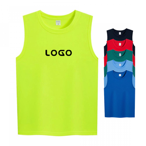 Débardeur de sport pour homme en polyester, sans manches, à design réfléchissant trois couleurs, haute élasticité, personnalisable, idéal pour la course estivale - Product Image 5