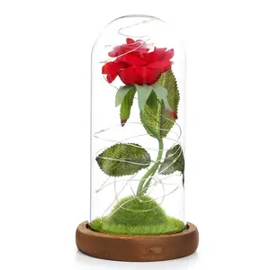 Valentine's Day Decoration Simulation Rose LED Light Preserved Eternal Flower Valentine's Day Gift