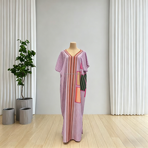 Robe longue turque décontractée pour <span class=keywords><strong>femme</strong></span>, imprimé africain, coupe ample - Product Image 2