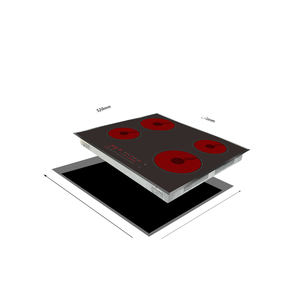 Placa <span class=keywords><strong>de</strong></span> vitrocerámica <span class=keywords><strong>Vitro</strong></span> <span class=keywords><strong>de</strong></span> 4 quemadores aprobada por Rosh, encimera eléctrica integrada con cuatro zonas <span class=keywords><strong>de</strong></span> cocción para una fácil instalación KANGER - Product Image 2
