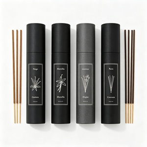 Vente en gros de tubes en papier pour bâtonnets d'encens biodégradables, papier kraft rond cylindrique, emballage cadeau recyclable, impression quadricolore - Product Image 5