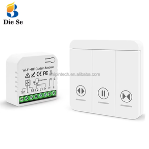 Interruptor Inteligente para Cortinas Wifi RF433, Control por Voz, Compatible con <span class=keywords><strong>Google</strong></span> Home y <span class=keywords><strong>Alexa</strong></span>, para Cortinas Enrollables Inteligentes, Estándar Europeo - Product Image 1