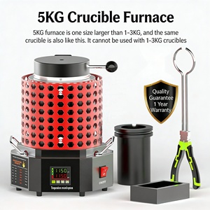 Fourneau de fusion de métaux en acier inoxydable de petite taille, haute température, 220V, capacité 1-3kg, pour or, argent, cuivre, aluminium - Product Image 2