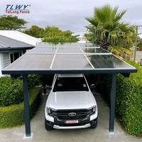 Carport Solare 50kW in Acciaio Zn-Al-Mg, Sistema di Montaggio Fotovoltaico a Palo Singolo per Casa e Giardino