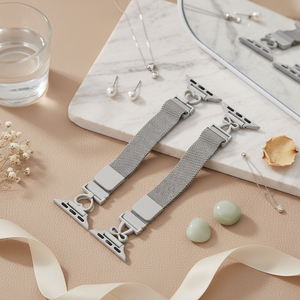 Bracelets de montre en acier inoxydable à dégagement rapide pour <span class=keywords><strong>Apple</strong></span> <span class=keywords><strong>Watch</strong></span>, bracelet en métal avec adaptateur à breloques, chaîne milanaise 42 <span class=keywords><strong>mm</strong></span> - Product Image 3