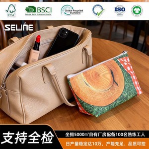 Canvas Cosmetic Storage Bag Zipper Design Thermal Sublimation Printing Practical General Packaging Use - Product Image 2