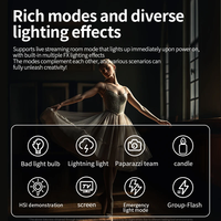 Yiscaxia Lampe de Remplissage Vidéo et Photographie COB à Double Température de Couleur 80W, Lampe LED Professionnelle Portable avec Abat-jour, Mini Bowens