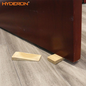 Hyderon Wood Grain Door Stopper Floor <b>Mount</b> Durable Anti Slip Minimalist Design - Product Image 4
