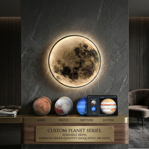 Wholesale Luxury Lunar Modern LED Moon <strong>Wall</strong> Sconce 3-Color <strong>Dimmable</strong> Custom Planet <strong>Wall</strong> <strong>Light</strong> for Hotel &amp; Commercial Projects - Product Image 2
